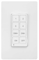 BLUETOOTH WIRELESS ON/OFF, RAISE/LOWER, 4 SCENE WALL SWITCH